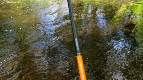 Tenkara fishing local stream.